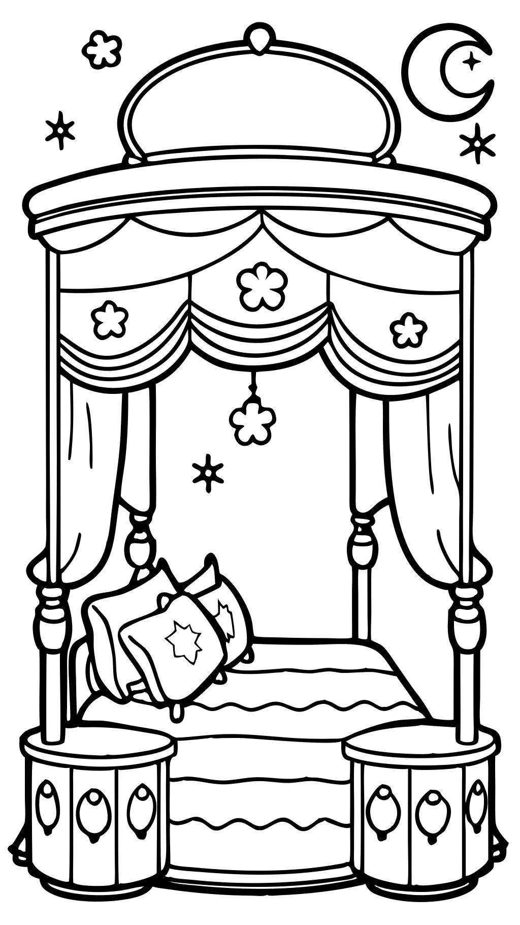 bed coloring pages